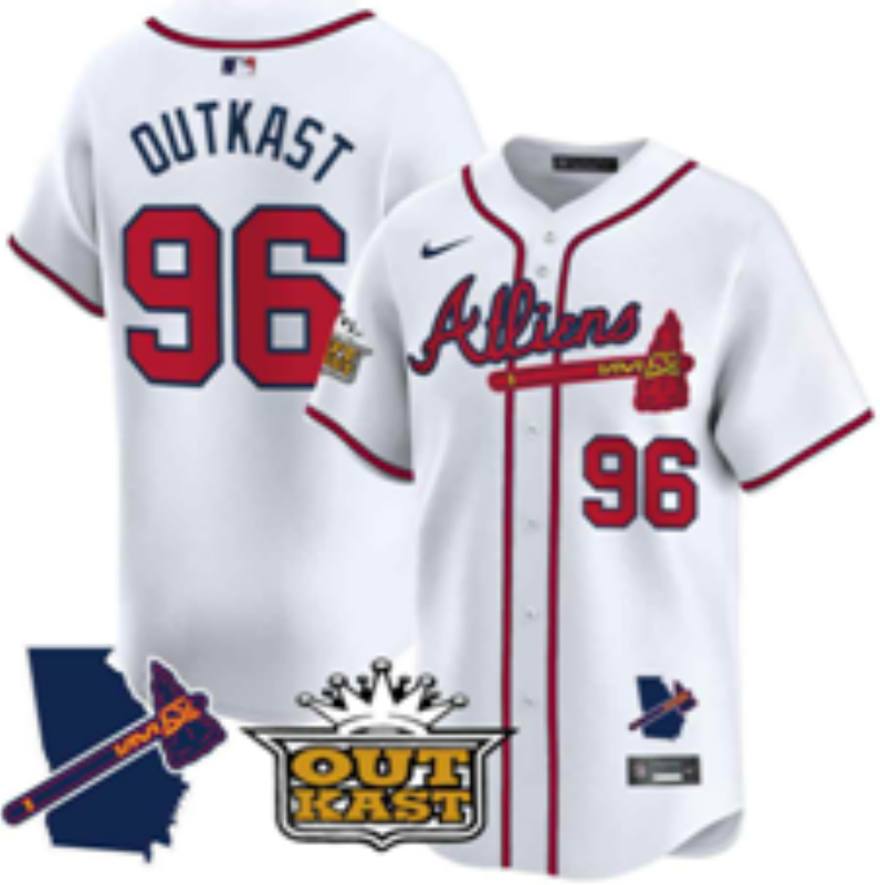 Men 2026 Atlanta Braves #96 Outkast white Game Nike MLB Jersey 0805005